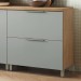 Balcão de Cozinha 80 Cm Marquesa 1 Porta 1 Gaveta 100% Mdf Nature/Verde - Nesher