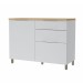 Balcão de Cozinha para Pia Marquesa 1 Porta 3 Gavetas 100% Mdf Branco/Nature - Nesher
