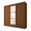 Guarda-Roupa Casal Sophia Slim 3 Portas com Espelho Cinamomo - Panorama Móveis
