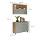 Cozinha Compacta Marquesa 2 Portas 3 Gavetas Ripado 100% Mdf Verde - Nesher