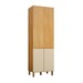 Paneleiro Dakota 4 Portas 4 Prateleiras 70 Cm Cinamomo/Off White - Valdemóveis