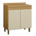 Balcão para Cozinha 80cm Dakota 2 Portas Cinamomo/Off White - Valdemóveis