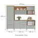 Cozinha Completa Marquesa 5 Portas 6 Gavetas 100% Mdf Verde/Nature - Nesher