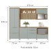 Cozinha Completa Marquesa 5 Portas 6 Gavetas 100% Mdf Nature/Verde - Nesher