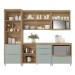 Cozinha Completa Marquesa 5 Portas 6 Gavetas 100% Mdf Nature/Verde - Nesher