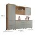 Cozinha Completa Marquesa 7 Portas 6 Gavetas 100% Mdf Nature/Verde - Nesher
