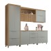 Cozinha Completa Marquesa 7 Portas 6 Gavetas 100% Mdf Nature/Verde - Nesher