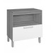 Balcão de Cozinha 80 Cm Burguesa Premium 1 Porta 1 Gaveta 100% Mdf Amadeirado Freijó/Branco - Nesher