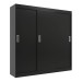 Guarda-Roupa Solteiro Lisboa 3 Portas 2 Gavetas Preto - Evidencia Móveis