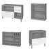Cozinha Compacta Burguesa Premium 7 Portas 4 Gavetas 100% Mdf Amadeirado Freijó/Branco - Nesher