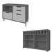 Cozinha Compacta Imperatriz 2 Portas 4 Gavetas Ripado 100% Mdf Freijó/Off White - Nesher Móveis