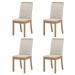 Cadeiras Kit 4 Cadeiras Isa Nature/Linho - Henn