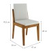 Cadeiras Kit 2 Cadeiras Lady 100% Madeira Maciça Mel Natural/Linho Off White - Nesher
