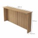 Bancada de Cozinha Ilha 200 Cm Ripado 100% Mdf Nature - Nesher