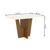 Mesa de Madeira Vértice Nature/Off White - Henn