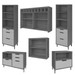 Cozinha Completa Imperatriz 8 Portas 11 Gavetas Ripado 100% Mdf Freijó/Off White - Nesher