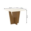 Mesa de Madeira Vértice 90 Cm Nature/Off White - Henn