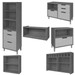 Cozinha Completa Imperatriz 8 Portas 8 Gavetas Ripado 100% Mdf Freijó/Off White - Nesher