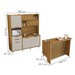 Cozinha Compacta Loft Imperatriz 7 Portas 6 Gavetas com Ilha Gourmet Ripado 100% Mdf Freijó/Off White - Nesher