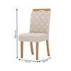 Mesa de Jantar 6 Lugares Lins/Bella com Vidro Nature/Off White/Linho - Henn