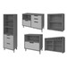 Cozinha Completa Imperatriz 8 Portas 7 Gavetas Ripado 100% Mdf Freijó/Off White - Nesher