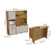 Cozinha Compacta Imperatriz 7 Portas 6 Gavetas com Ilha Gourmet Ripado 100% Mdf Freijó/Off White - Nesher