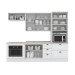 Cozinha Completa Americana 8 Portas 5 Gavetas Branco - Henn