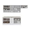 Cozinha Compacta Americana 10 Portas 3 Gavetas Branco - Henn
