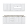 Cozinha Compacta Americana 11 Portas 3 Gavetas 100% Mdf Branco - Henn