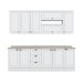 Cozinha Compacta Americana 11 Portas 3 Gavetas 100% Mdf Branco - Henn
