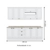 Cozinha Compacta Americana 11 Portas 3 Gavetas 100% Mdf Branco - Henn