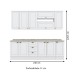 Cozinha Compacta Americana 11 Portas 3 Gavetas 100% Mdf Branco - Henn