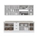 Cozinha Compacta Americana 11 Portas 3 Gavetas 100% Mdf Branco - Henn