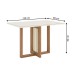 Mesa de Jantar 4 Lugares Natalí/Milla com Vidro  Nature/Off White/Caramelo - Henn