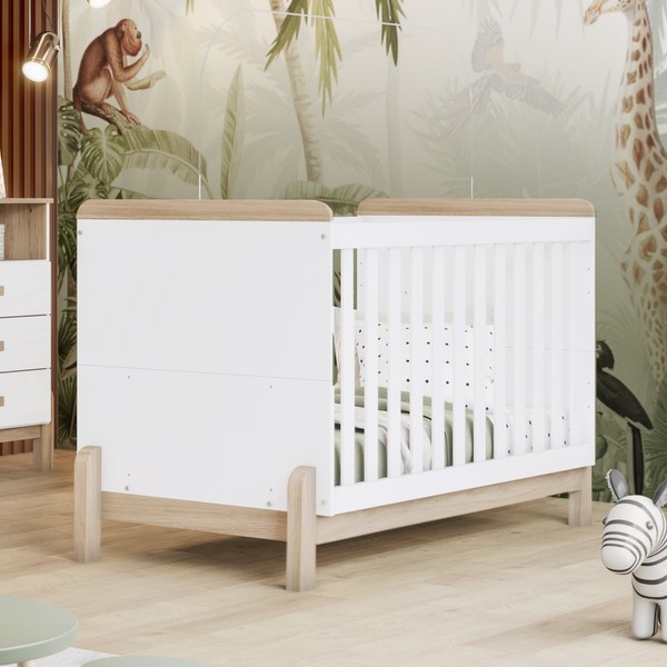 Berço Mini Cama 2 em 1 Ternura Branco/Jequitibá - Henn