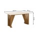 Mesa de Jantar 6 Lugares Adriana/Anne Nature/Off White/Courano/Linho- Henn