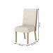 Mesa de Jantar 6 Lugares Adriana/Anne Nature/Off White/Courano/Linho- Henn