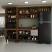 Cozinha Completa Alice 10 Portas 2 Gavetas Marrom/Nude - Panorama Móveis