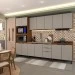 Cozinha Completa Alice 14 Portas 2 Gavetas Marrom/Nude - Panorama Móveis