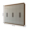Guarda-Roupa Casal Coliseu 6 Portas 4 Gavetas Cinamomo/Off White - Panorama Móveis