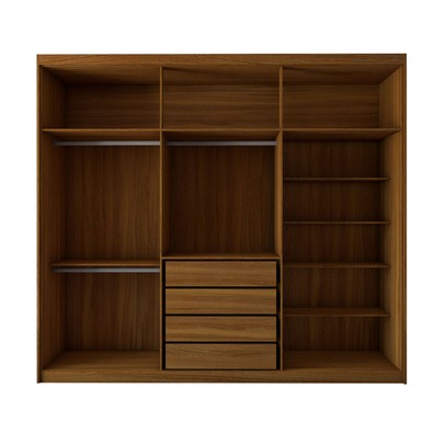 Guarda-Roupa Casal Coliseu 6 Portas 4 Gavetas Cinamomo/Off White - Panorama Móveis