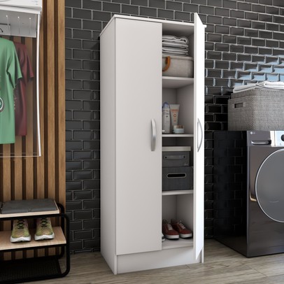 Armário Multiuso Siena 2 Portas Branco - Panorama Móveis