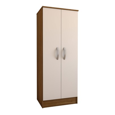 Armário Multiuso Siena 2 Portas Marrom/Branco - Panorama Móveis