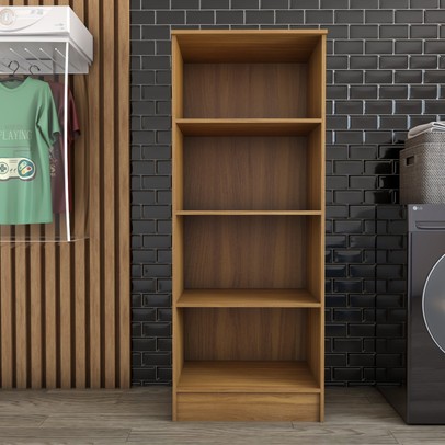 Armário Multiuso Siena 2 Portas Marrom/Branco - Panorama Móveis