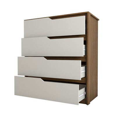 Cômoda Arabella 4 Gavetas Cinamomo/Off White - Panorama Móveis