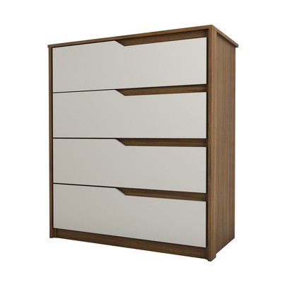 Cômoda Arabella 4 Gavetas Cinamomo/Off White - Panorama Móveis