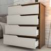 Cômoda Arabella 4 Gavetas Cinamomo/Off White - Panorama Móveis