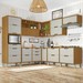 Cozinha Completa Imperatriz 10 Portas 9 Gavetas Ripado 100% Mdf Freijó/Off White - Nesher
