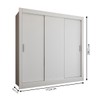 Guarda-Roupa Casal Flórida 3 Portas de Correr Branco Fosco - Panorama Móveis