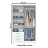 Guarda-Roupa Solteiro Caju 4 Portas 3 Gavetas Branco - Henn
